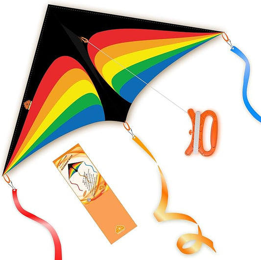 ORGCLDKT-Rainbow Cruiser Delta Kite, Kites for Kids Ages 8-12,4-8,Boys,Girls,Kites for