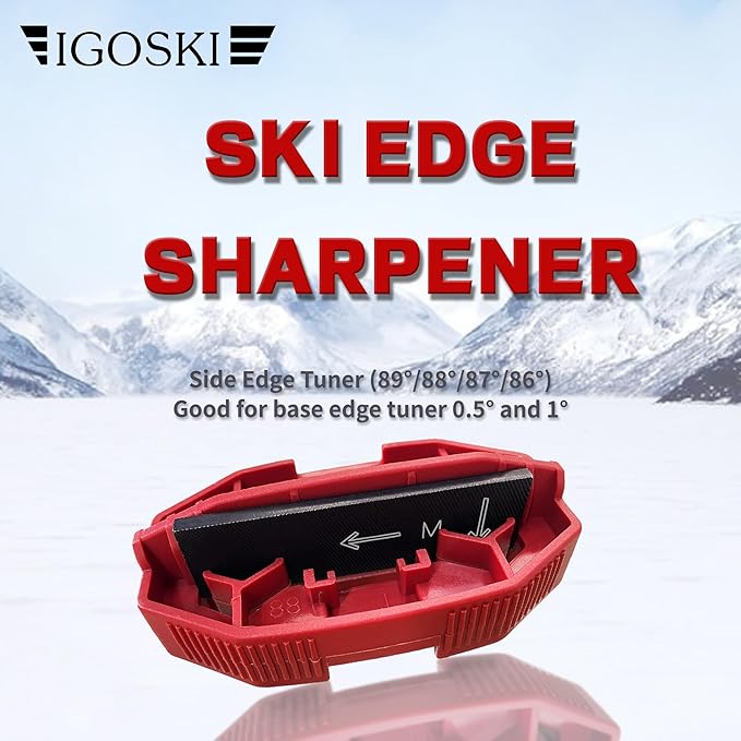 Snowboard Ski Edge Bevel Tuning ski Wax kit，Snowboard Tool，ski Edge Sharpener Tuner Side Ski Angle Tool & Diamonds & Gummi Stone (Tool+Diamonds + Gummi Stone)