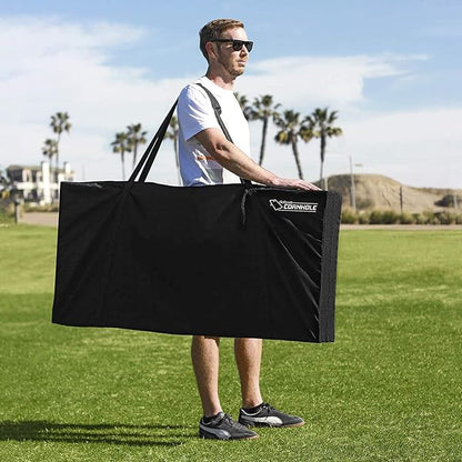 GoSports 4'x2' Regulation Size Wooden Cornhole Boards Set with Dark Brown Varnish | Includes Carrying Case and Bean Bags (Choose Your Colors) Over 100 Color Combinations