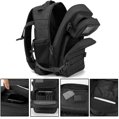QT&QY 25L Military Tactical Backpacks For men Survival Army Laser cut Molle Daypack small EDC Bug