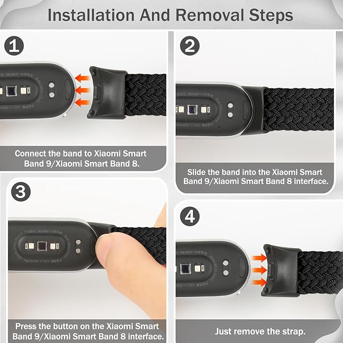 Braided Bands Compatible with Xiaomi Smart Band 10 9 8 Straps for Women Men