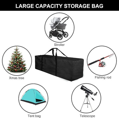 INFANZIA 45inch Sports Duffel Travel Bag, 115L Extra Large Duffel Luggage Bag with Upgrade Zipper, Water Resistant & Foldable Equipment Storage Bag for Camping Tent Tripod Fishing, 2PCS