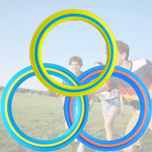 11-inch Flying Ring, 3-Piece Set. A Sports Game for Beach, Backyard, Park, and pet Interaction. Suitable for Soft Flying Discs, The Best Outdoor Throwing Toy.