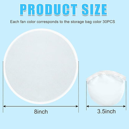 Mototo 72 Pieces Foldable Flying Disc Fans with Bag Folding Pocket Toy Set for Kids Fun Birthday Party Favors Summer Outdoor Activity Game Halloween Christmas