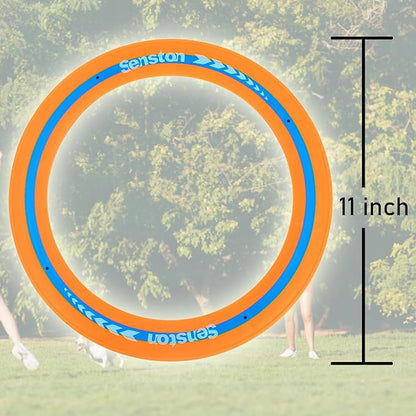 Senston Flying Discs Easily Catch and Throw Sports Disc 11 Inch Soft Flying Discss for All Players Colorful Flying Discs 3 Pcs for Pool Backyard Family Fun