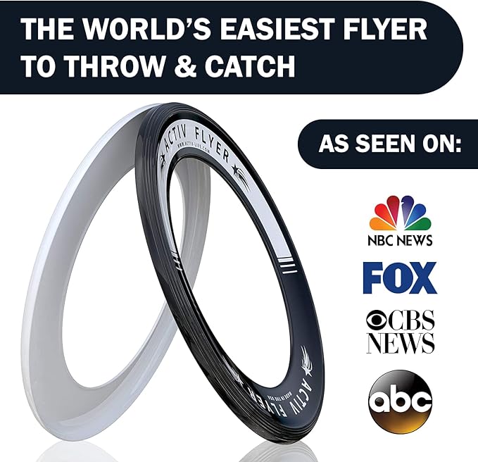 Activ Life Kid’s Flying Rings (2 Pack) They Fly Straight & Don’t Hurt, 80% Lighter Than Standard Rings - Replace Screen Time with Healthy Family Fun - Get Outside & Play