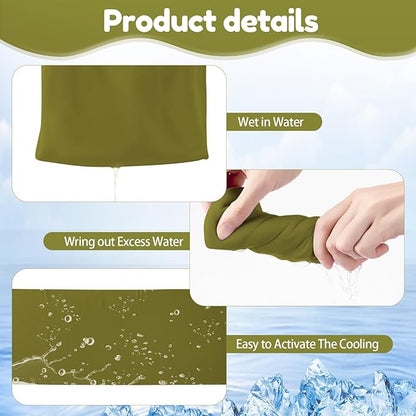 Honoson Cooling Towel Bulk - Neck & Face Cool Chilly Towels Microfiber Breathable Sport Sweat Rag for Gym, Yoga, Travel, Camping, Running, Outdoor