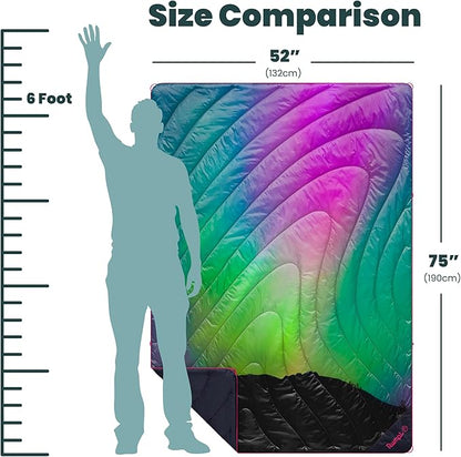 Rumpl Green Northern Lights Puffy Throw Blanket