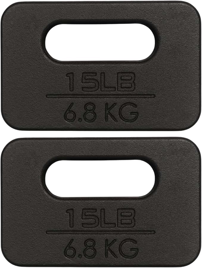 Yes4All Ruck Weight Plate, Cast Iron Rucking Plates with Wide Grip for Swings, Squat, Strength, Weighted Vest Training - Multiple Rucking Weights: 10LB to 45LB