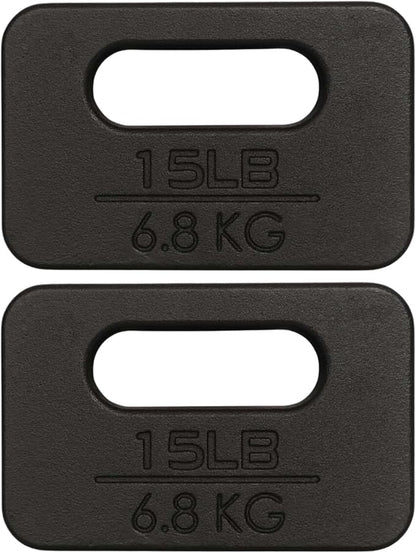 Yes4All Ruck Weight Plate, Cast Iron Rucking Plates with Wide Grip for Swings, Squat, Strength, Weighted Vest Training - Multiple Rucking Weights: 10LB to 45LB