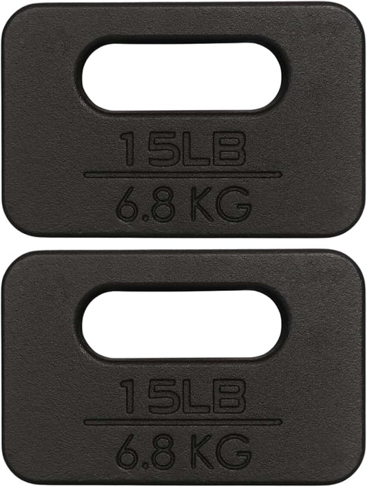 Yes4All Ruck Weight Plate, Cast Iron Rucking Plates with Wide Grip for Swings, Squat, Strength, Weighted Vest Training - Multiple Rucking Weights: 10LB to 45LB