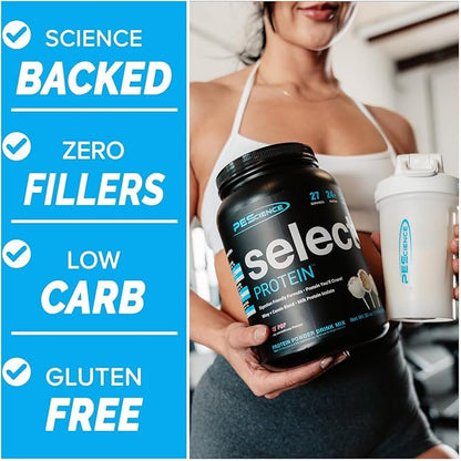 PEScience Select Protein Powder, Whey and Casein Blend, Clean Protein Powder for Women and Men, Low Calorie, Low Carb, Keto Friendly, Gluten Free - Gourmet Vanilla - 55 Servings