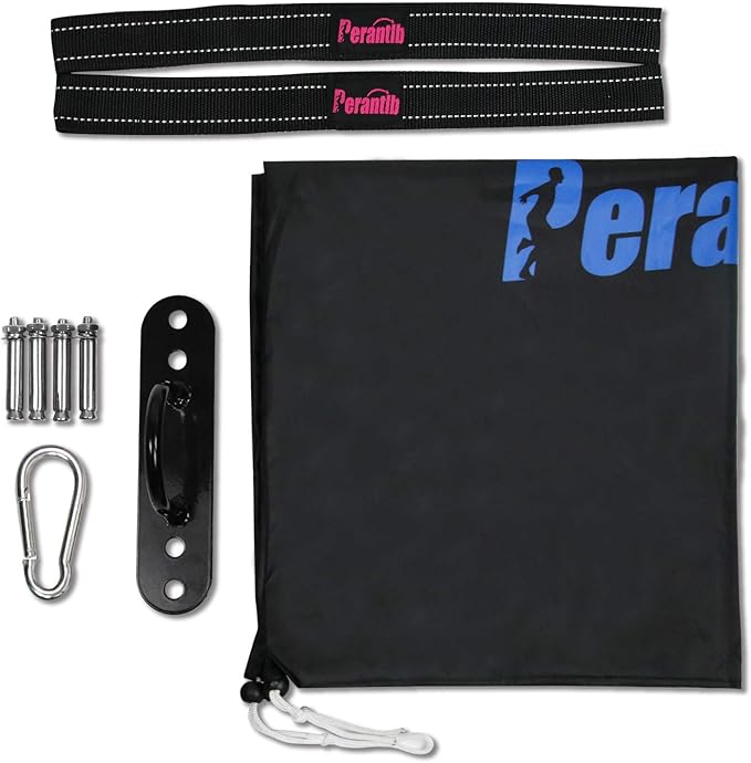 Perantlb Battle Rope With Wear-Resistant Nylon Protective Sleeve - Heavy Battle Rope for Strength Training, Home Fitness Exercise - Anchor Strap Kit Included