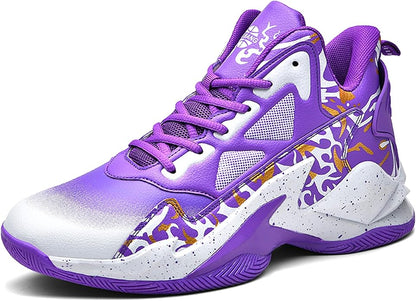 Men's Basketball Shoes Breathable Anti Slip Fashionable Graffiti Training Shoes Outdoor Shoes