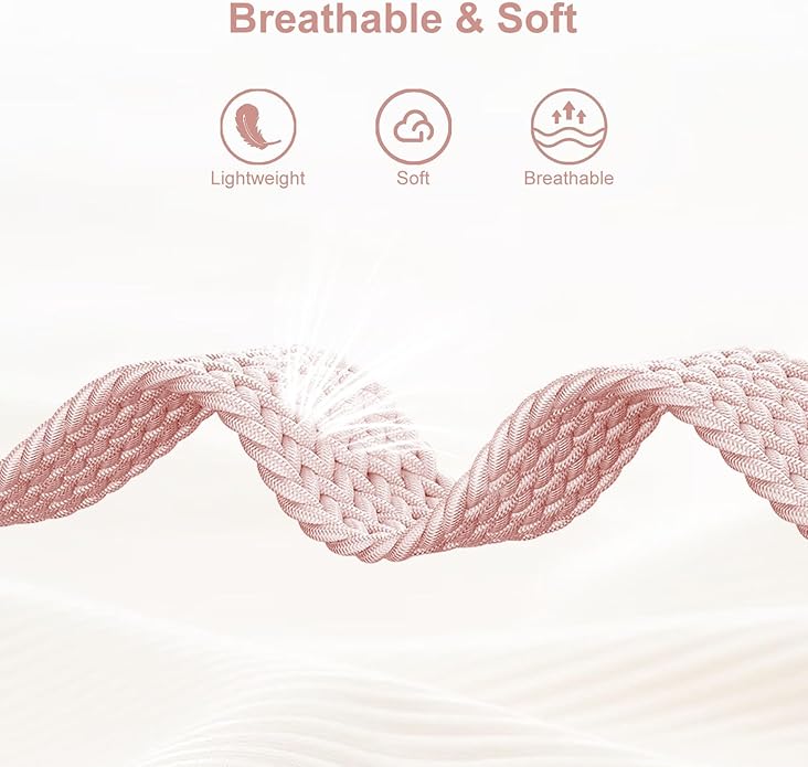 Braided Bands Compatible with Garmin Vivoactive 6/5/3/Venu 2 Plus/Forerunner 165/55/645/245 Music, 20mm Parachute Buckle Soft Stretchy Nylon Band for Garmin Venu/Sq/Sq 2/Vivomove HR Men Women