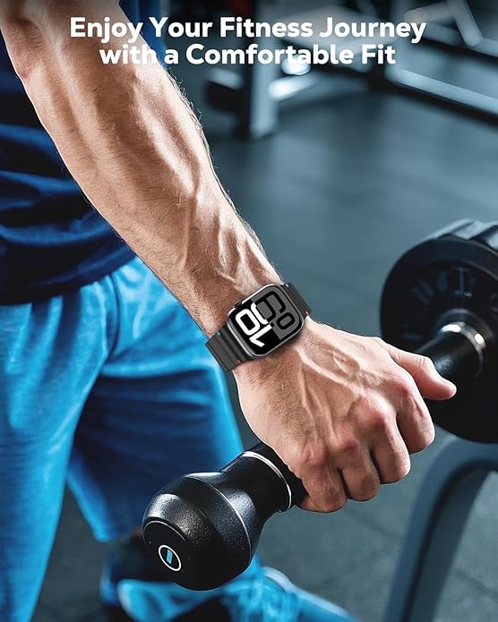 MoKo 2Pack Sport Watch Band Compatible with Apple Watch Band Ultra3/2/1 49mm/Series 11/10/9/8/7/6/5/4/3/2/1/SE3/SE2/SE 46/45/44/42/41/40/38mm,Adjustable Breathable Strap