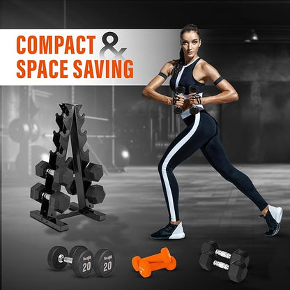 YES4ALL Dumbbell Rack Stand Only, 5 Tier A Frame Weight Rack for Dumbbells