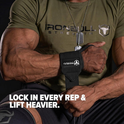 Wrist Wraps for Weightlifting & Powerlifting (18") - Premium Quality Wrist Straps for Weight