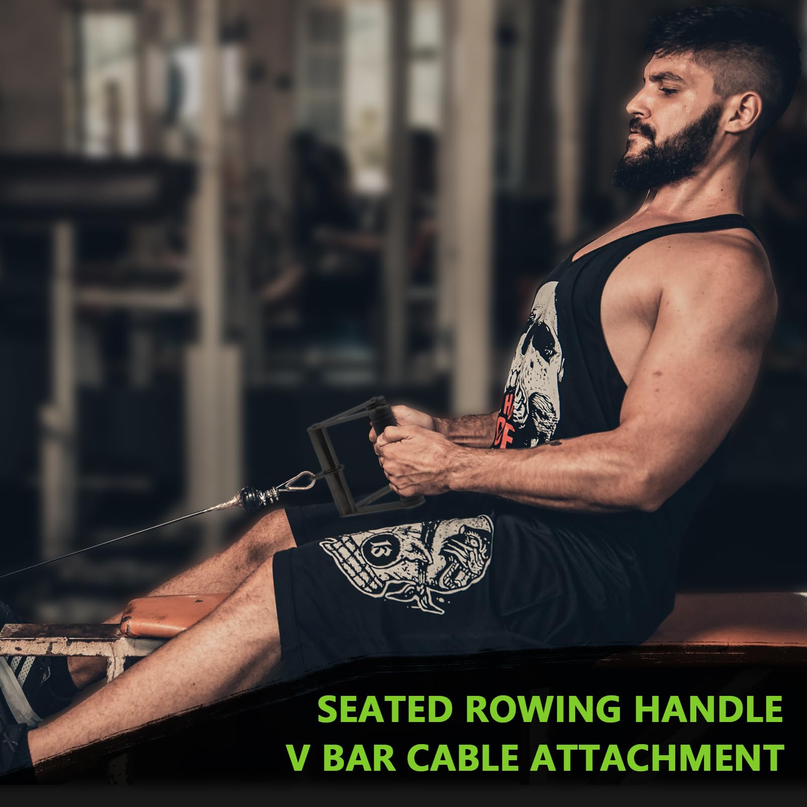 Howffite Double D Row Handle Cable Attachment V Bar Attachment LAT Pull Down Attachments Tricep