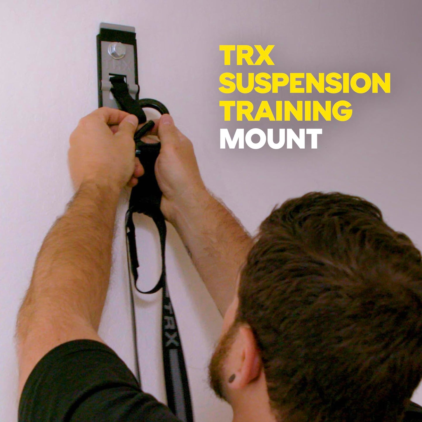 TRX Training Invizi-Mount Wall Anchor Mount Suspension Trainers, 2-in-1 Suspension Training Strap