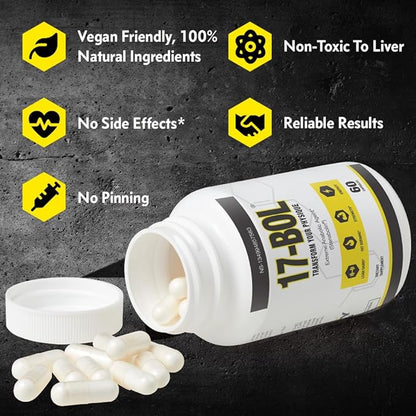 Avry Labs Extreme Anabolic Supplement ??Pre-Workout Dietary Supplement, Lean Muscle Builder & Fat Burner ??Supports Protein Synthesis, Testosterone Levels & Muscle Growth ??Vegan, 60 Capsules