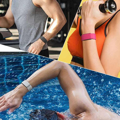 Men Women Soft Silicone Wristband Compatible with Whoop 4.0 Band Strap, Replacement Adjustable Breathable Sport Band for Whoop 4.0 & U-shaped Metal Frame