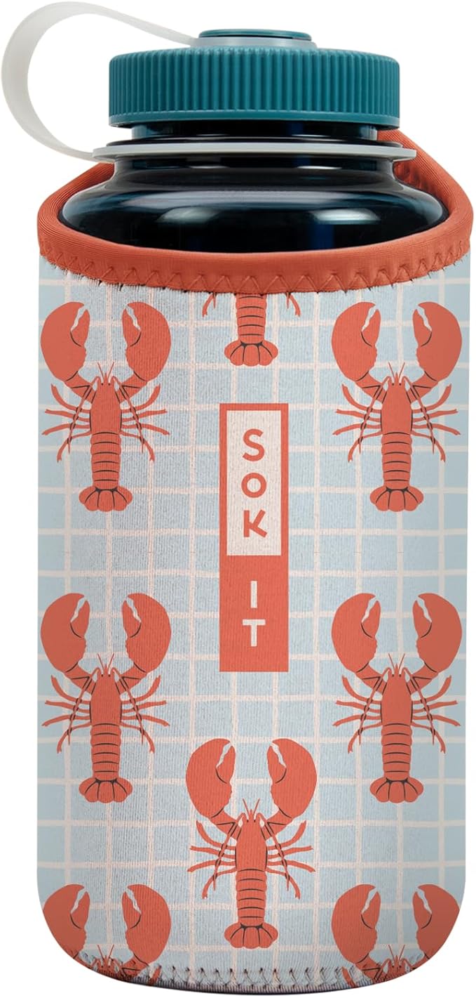 Sok It BotlSok Water Bottle Sleeve Insulated Neoprene Cover (Claw & Order, Fits 32oz Nalgene)
