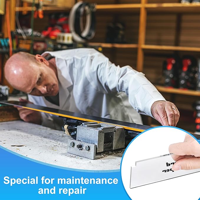 Snowboard Wax Plastic Scraper- Ski Wax Scraper- Ski Snowboard Plastic Scraper for Removing The Extra Cooled Wax (9 x 2.2 Inch)