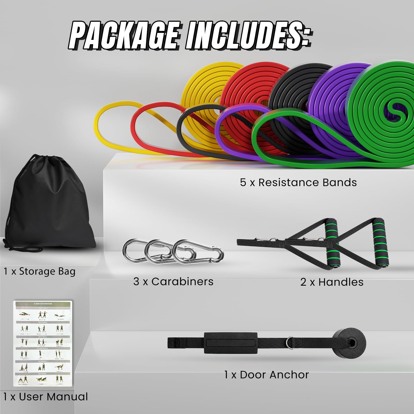 Resistance Bands for Working Out，Pull Up Assistance Bands Set, Unisex Exercise Bands for Home and