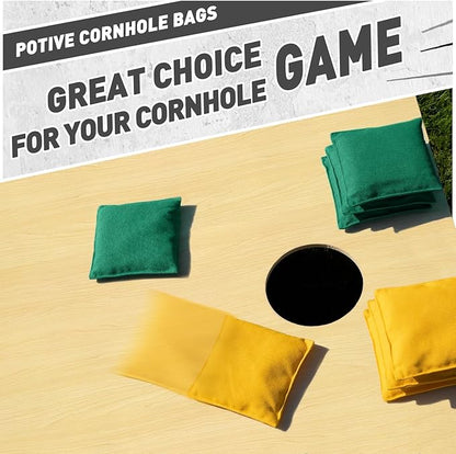 Cornhole Bags Set of 8 Regulation Corn Hole Bean Bags for Cornhole Game, Professional Weather Resistant Corn Hole Bags with Tote Bag