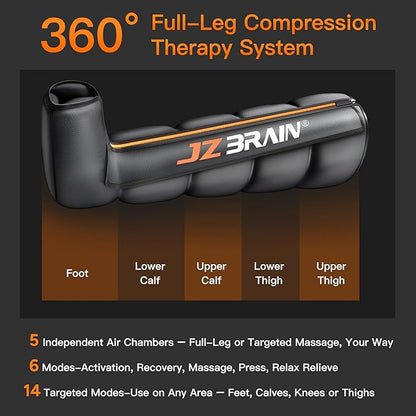 Sequential Air Compression Recovery System : Professional Sequential Compression Boots for Fast Recovery & Circulation Improvement ??Full Leg Recovery Device for Athletes Runners Gym (Medium)