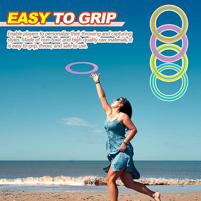 Jenaai 20 Pcs Flying Disc for Kids 10 Inch Flying Ring Adults Pool Disc for Family Outdoor Beach Lawn Backyard Garden Sport Playing Toss Game Gift