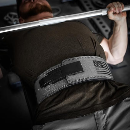 Weight Lifting Belt - Lever Gym Belt for Weightlifting, 10mm Leather Weight Belt for Men - 4 Inches Wide for Support & Stability for Workouts, Powerlifting, Bodybuilding, Fitness & Crossfit