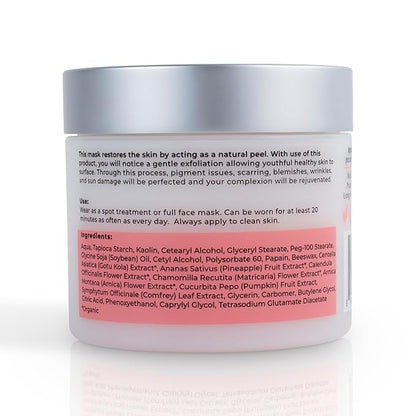 Hydrating Face Mask with Beeswax, Avocado Oil, Pumpkin, and More ??Gently Removes Dead Skin Cells ??Miracle Mask (1.7 oz)
