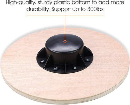 Yes4All Versatile Wooden Wobble Balance Board, Balance Trainer for Mobility Training, Standing Desk, Core Training, Exercise Balance Stability Trainer