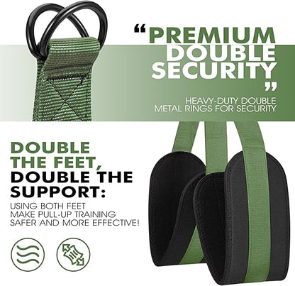 HPYGN Pull Up Assistance Bands, Heavy Duty Resistance Band for Pull Up Bar, Adjustable Weight/Size with Fabric Feet/Knee Rest, Bands for Pull Up Assist for Strength Training, Pull Up Assist Band