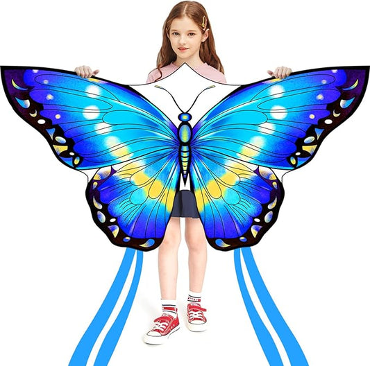 HONBO Butterfly Kites for Kids & Adults,55" x 28" Large Beginner Kite for Kids Ages 4-8,Easy to Fly
