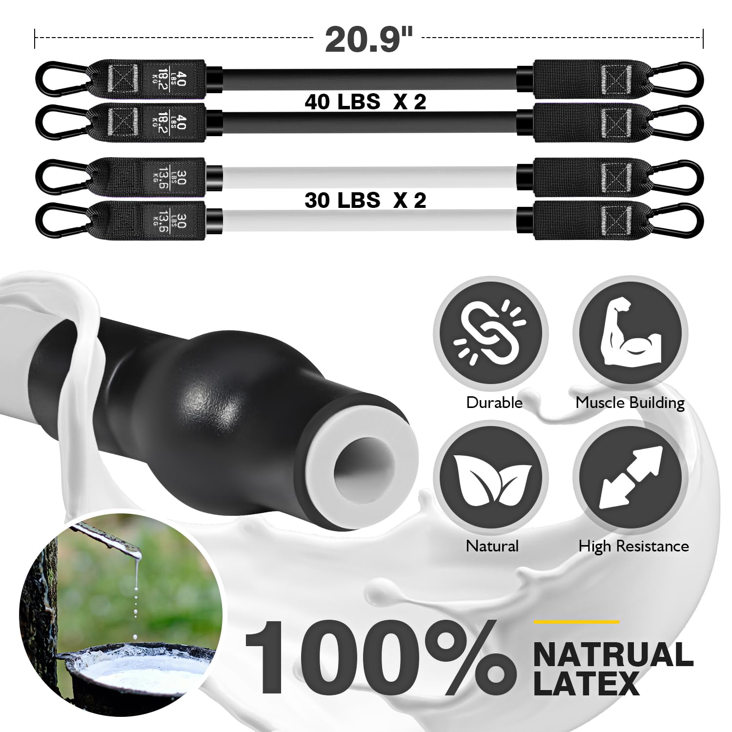 Ayombo Pilates Bar, Multifunctional Pilates Bar Kit with Resistance Bands, Adjustable Fitness