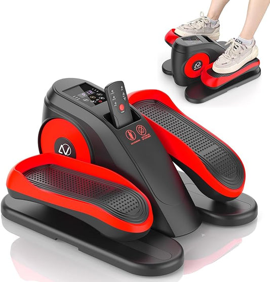 ANCHEER Under Desk Elliptical, Electric Ellipse Leg Exerciser with 12 Adjustable Resistance & Speeds, P1-P12 Modes, Quiet Seated Pedal Exerciser with Remote Control, 100% Pre-assembled for Home Office