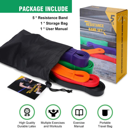 Resistance Bands, Pull Up Assist Bands - Workout Bands, Eexercise Bands for Working Out, Fitness