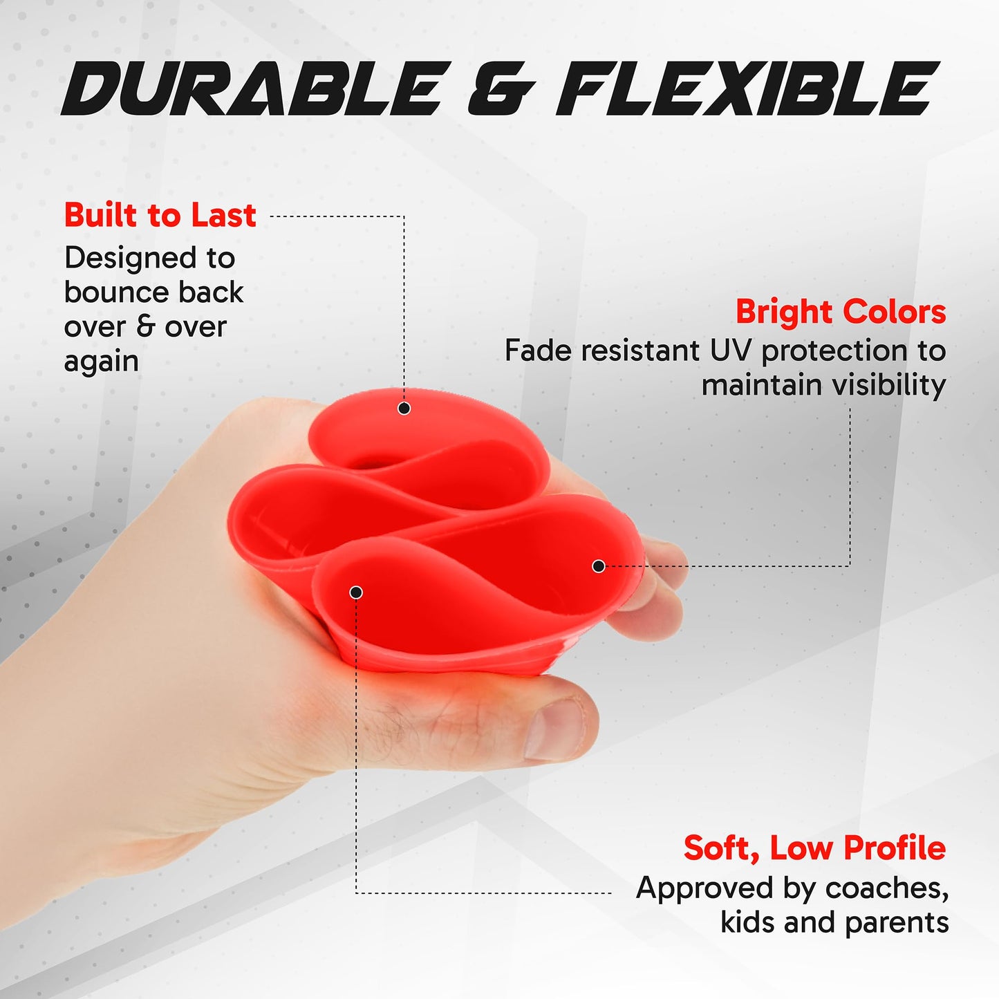 Pro Disc Cones (Set of 50) - Agility Soccer Cones with Carry Bag and Holder for Sports Training