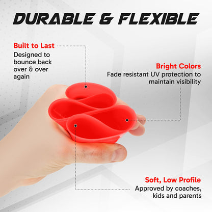 Pro Disc Cones (Set of 50) - Agility Soccer Cones with Carry Bag and Holder for Sports Training