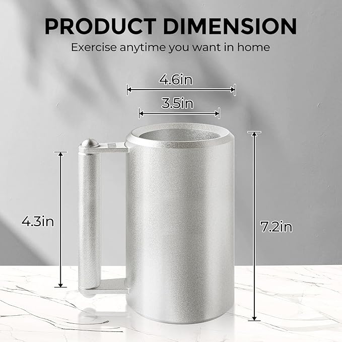 Coffee Mug 26LB,500ML,Dumbbell 12KG,beer mug,Overweight Dumbbell Fitness Sports Water Cup,Gym Workout Coffee Enthusiast Gift,Prank Gift (26LB - 500ML)(Food-grade coating)