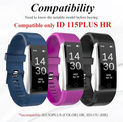 Watch Bands Replacement for ID115plus HR, Very Fit Pro Activity Fitness Tracker Wrist Bands Set, Multicolor Veryfitpro Smart Watch Strap Replacements