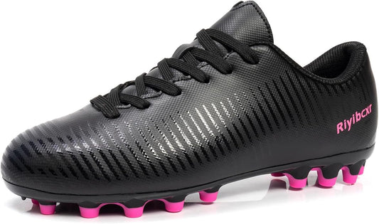 Women Soccer Cleats Lace-Up Turf Football Shoes Indoor Outdoor Low-Top Fustal Soccer Training