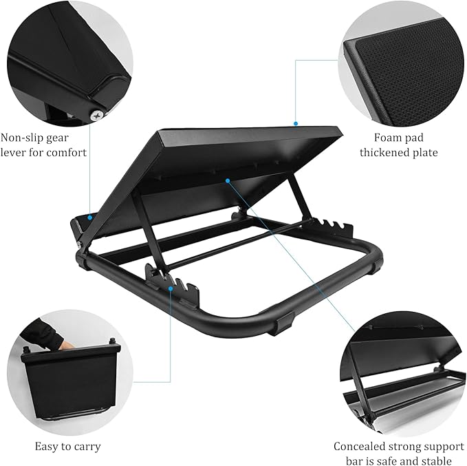 NANSHINE Slant Board for Calf Stretcher Squat, 5-Level Height Adjustable Steel Incline Board Squat Wedge with Non-Slip EVA Mat, Portable Standing Balance Board for Calf Stretching, Flexibility, Ankle Foot, Knees Exercise, Fitness, Physical Therapy