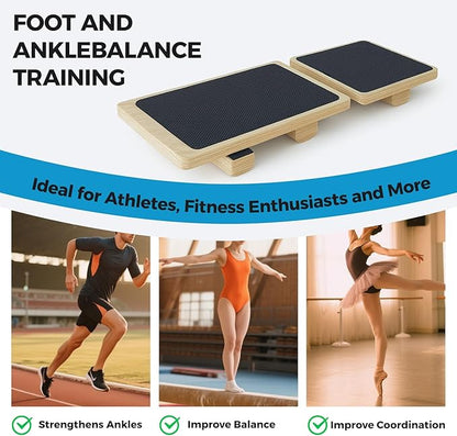 Ankle Balance Board Foot Strengthener Trainer, Single Leg Balance Board & Ankle Stability Board for Posture Correction, Sprain Recovery & Plantar Fasciitis Relief, Home Gym & Ankle Mobility Board