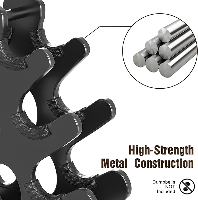 Weight Stand Home Gym Dumbbell Storage Weight Tree Holder (No Dumbbells Rack Only)
