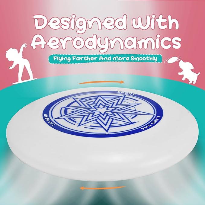 Outdoor Flying Disc 175g,Adult Sport Disc Set for Competitive and Pro Players,Flying Disc Set Includes 1 Glow in The Dark Flying Disc for Beach Pool Game, Camping and Backyard