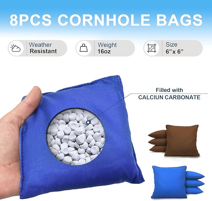 2’x3’ Cornhole Boards Set, Cornhole Outdoor Game Set - Corn Hole Toss Boards Set with 8 Cornhole Bags and 2 Cornhole Boards, Cornhole Sets for Adults Lawn Outside Backyard Games